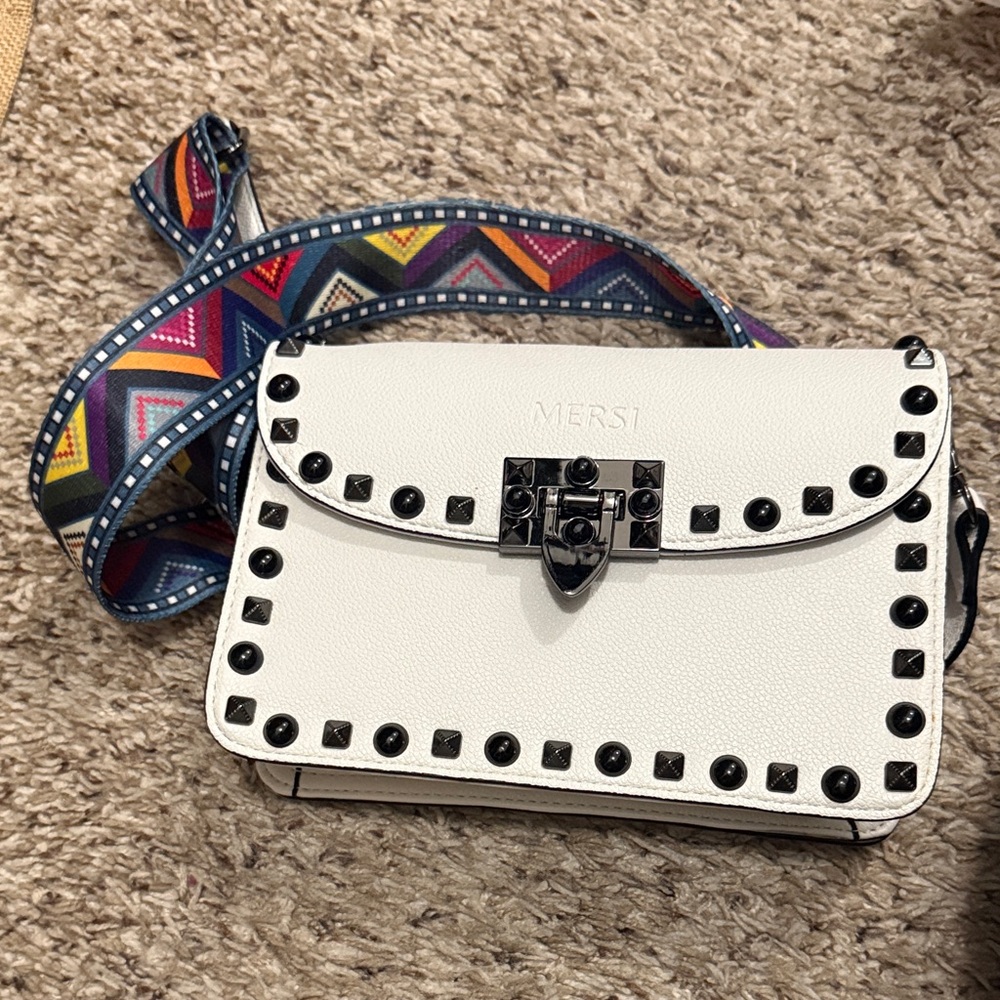 White Studded Women's Bag
